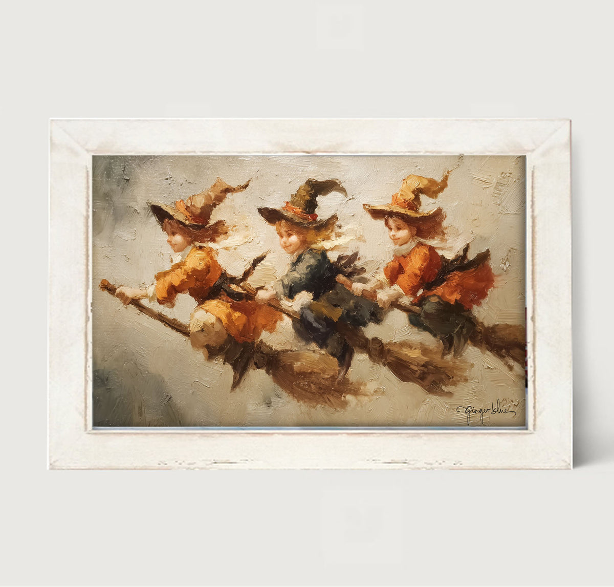 Three Witchy Children - Framed Art