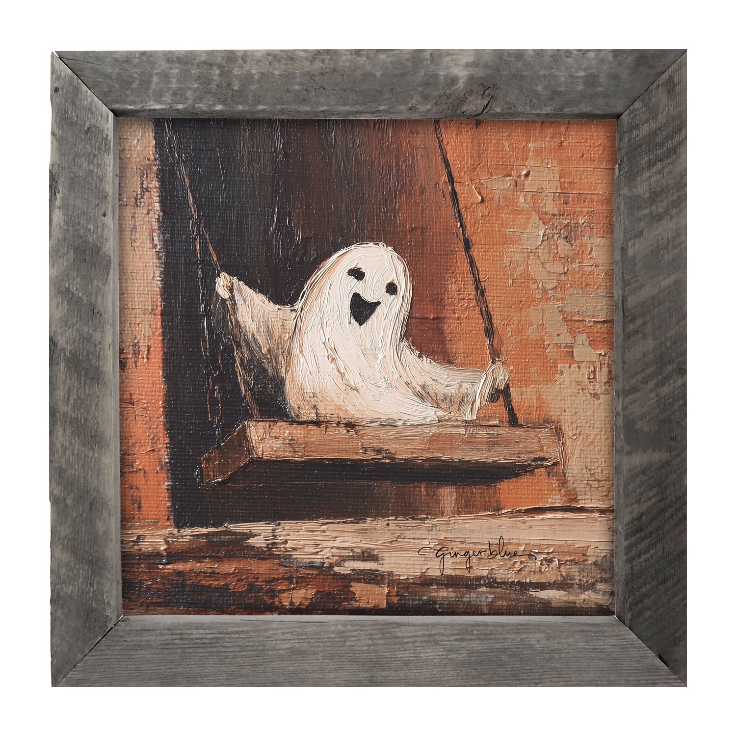 Ghost Enjoying a Swing - Framed Art