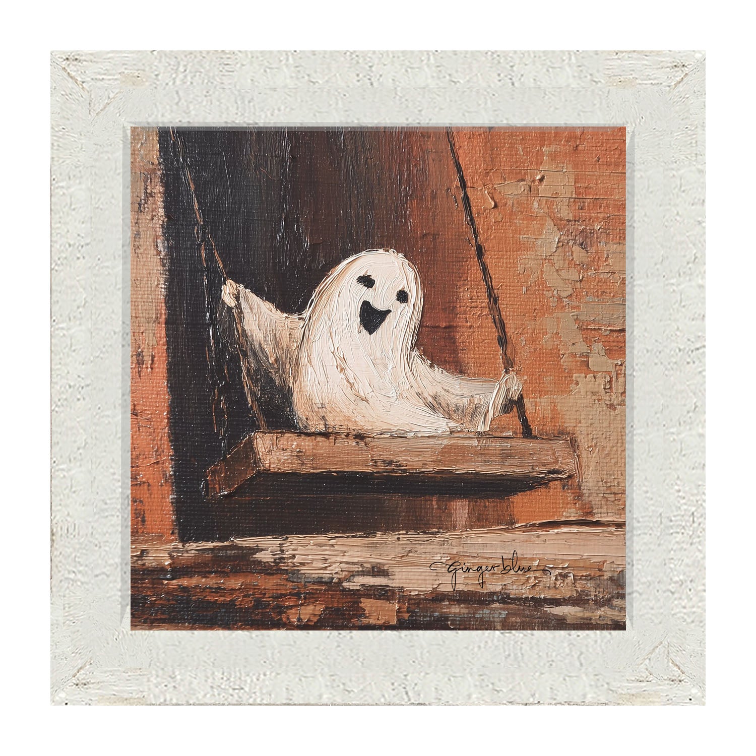 Ghost Enjoying a Swing - Framed Art