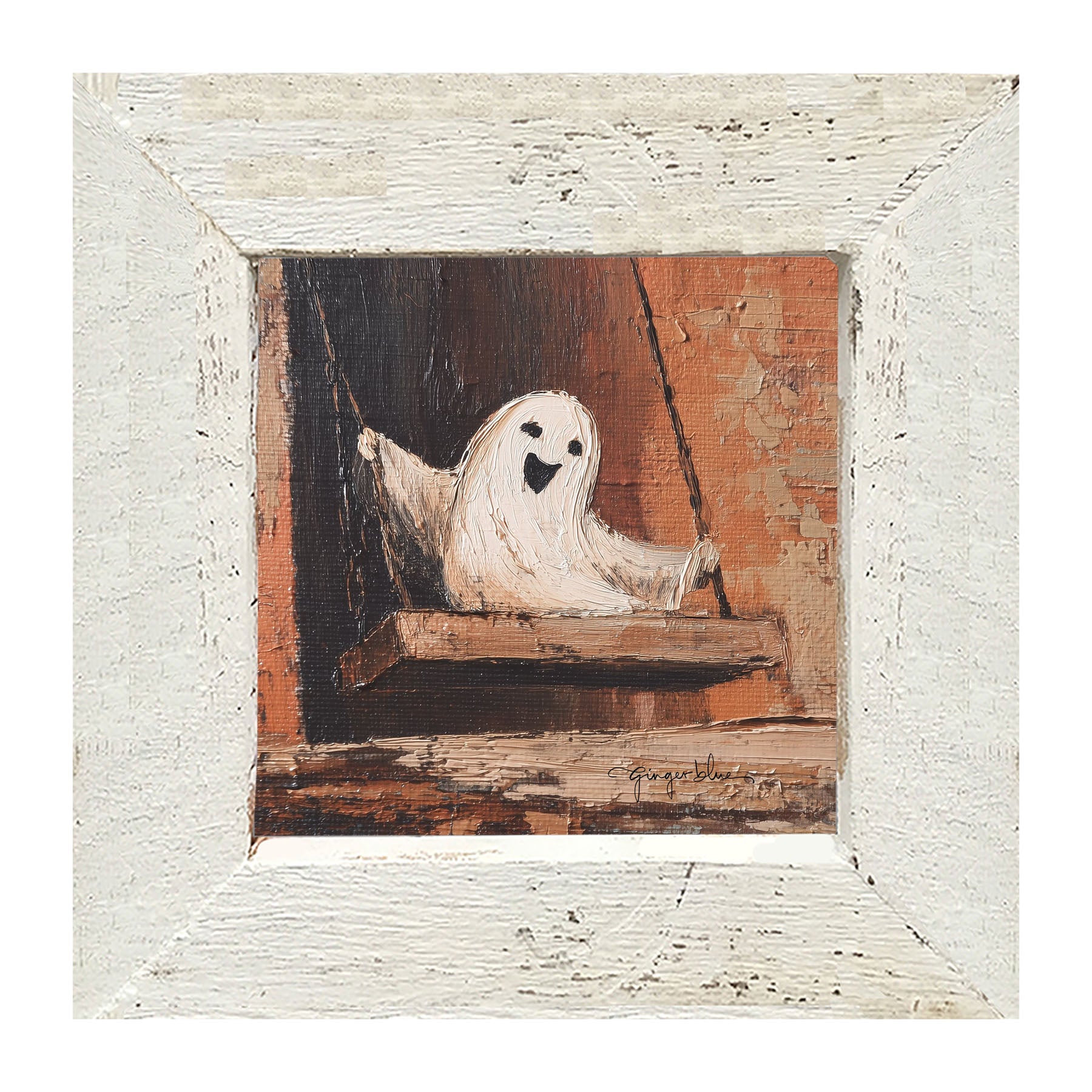 Ghost Enjoying a Swing - Framed Art