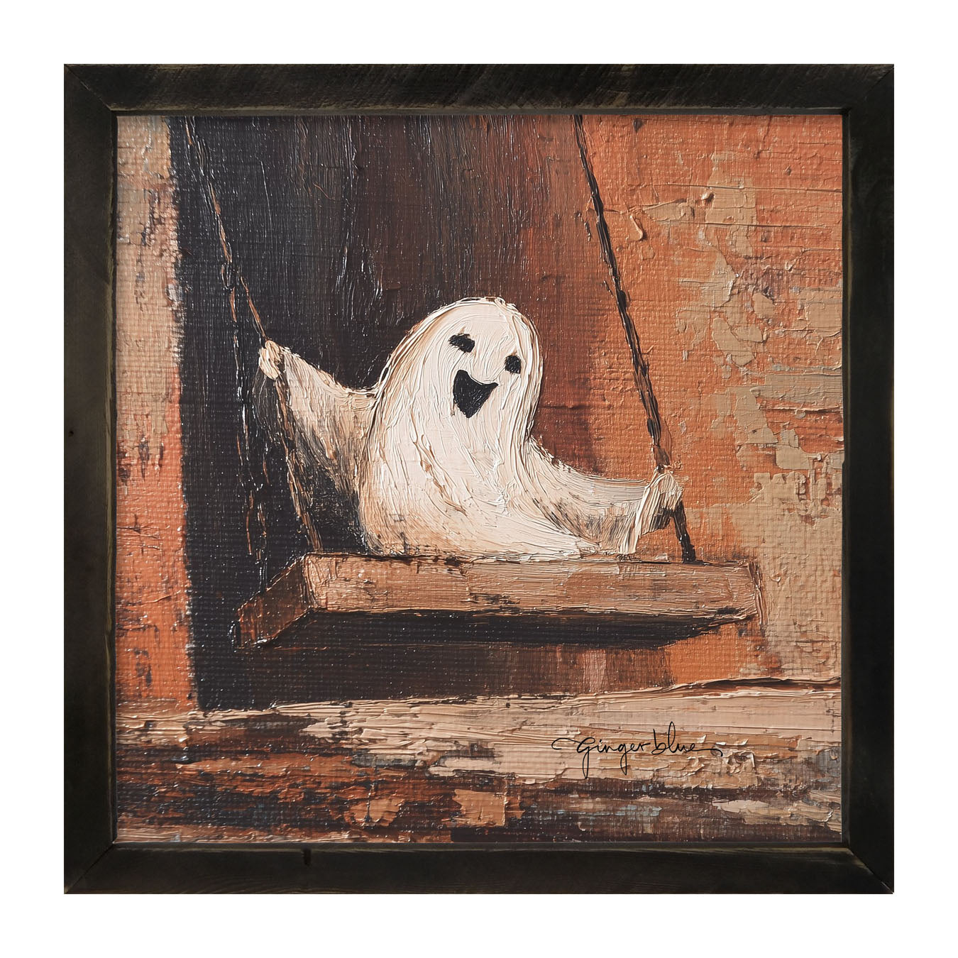 Ghost Enjoying a Swing - Framed Art