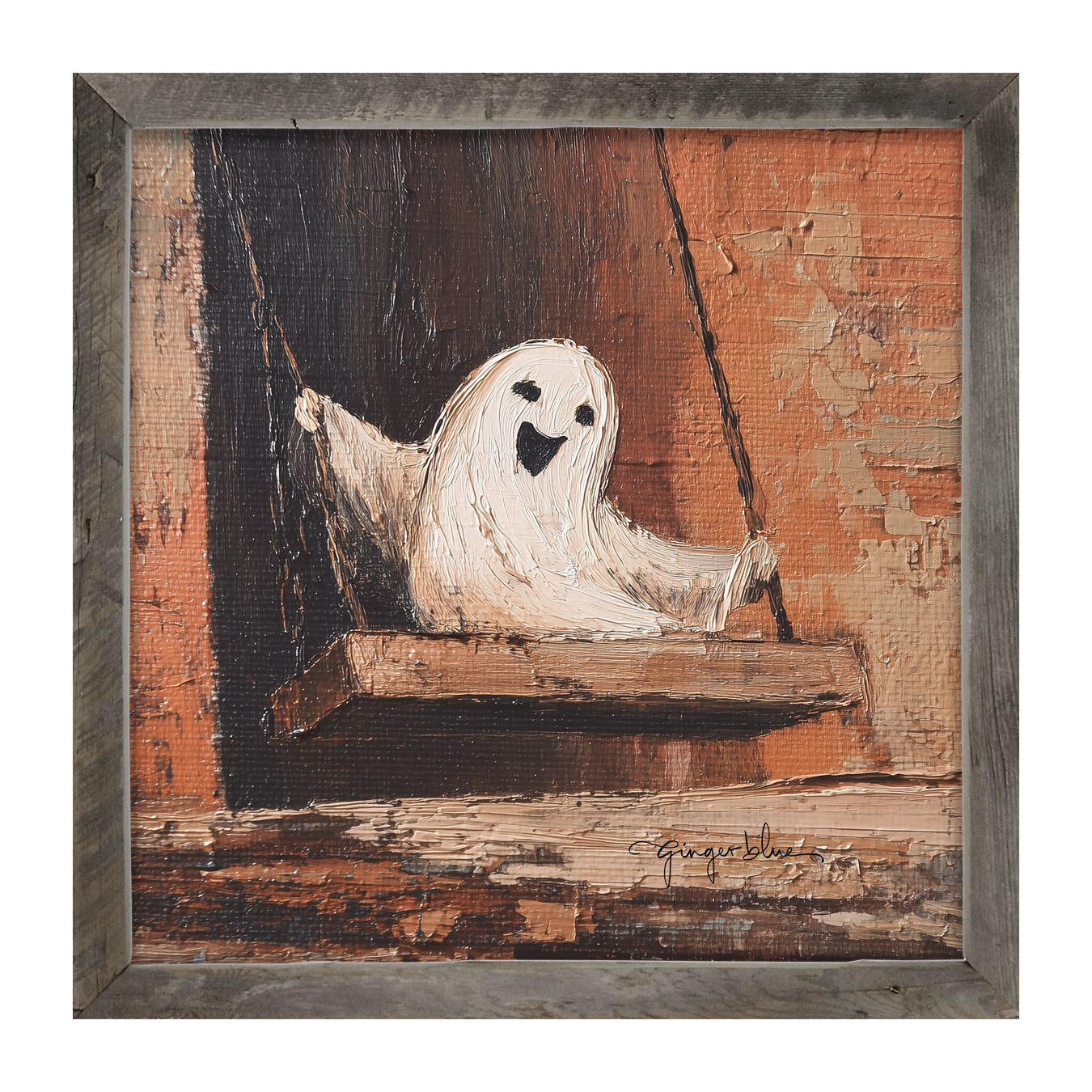 Ghost Enjoying a Swing - Framed Art