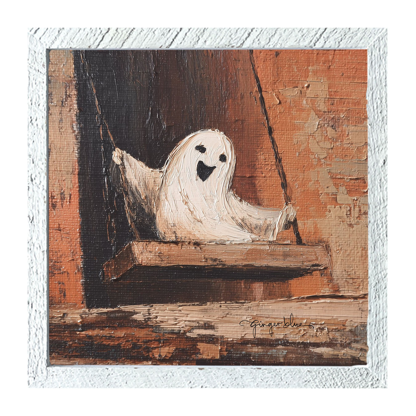 Ghost Enjoying a Swing - Framed Art