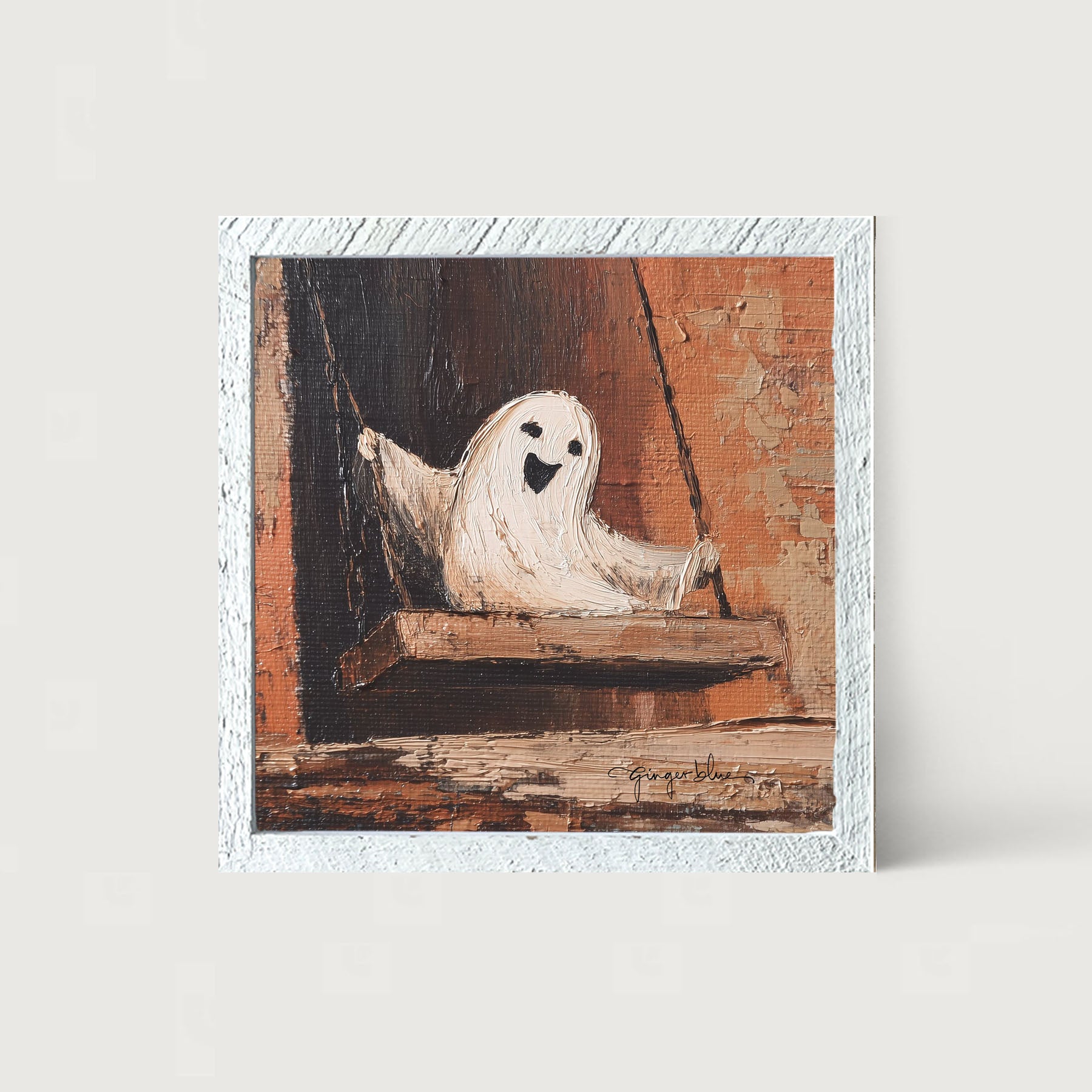 Ghost Enjoying a Swing - Framed Art