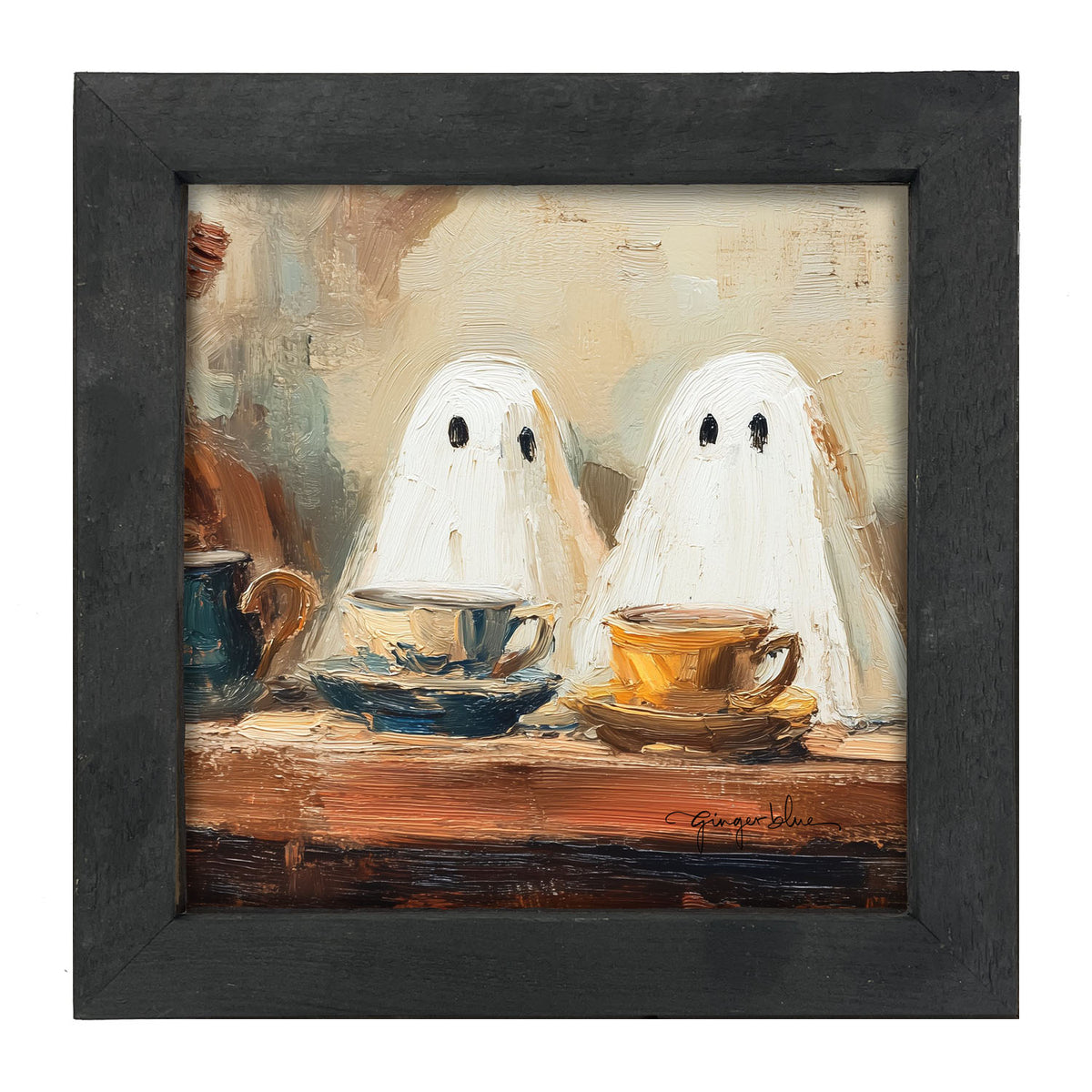 Ghosts Enjoying Tea - Framed Art