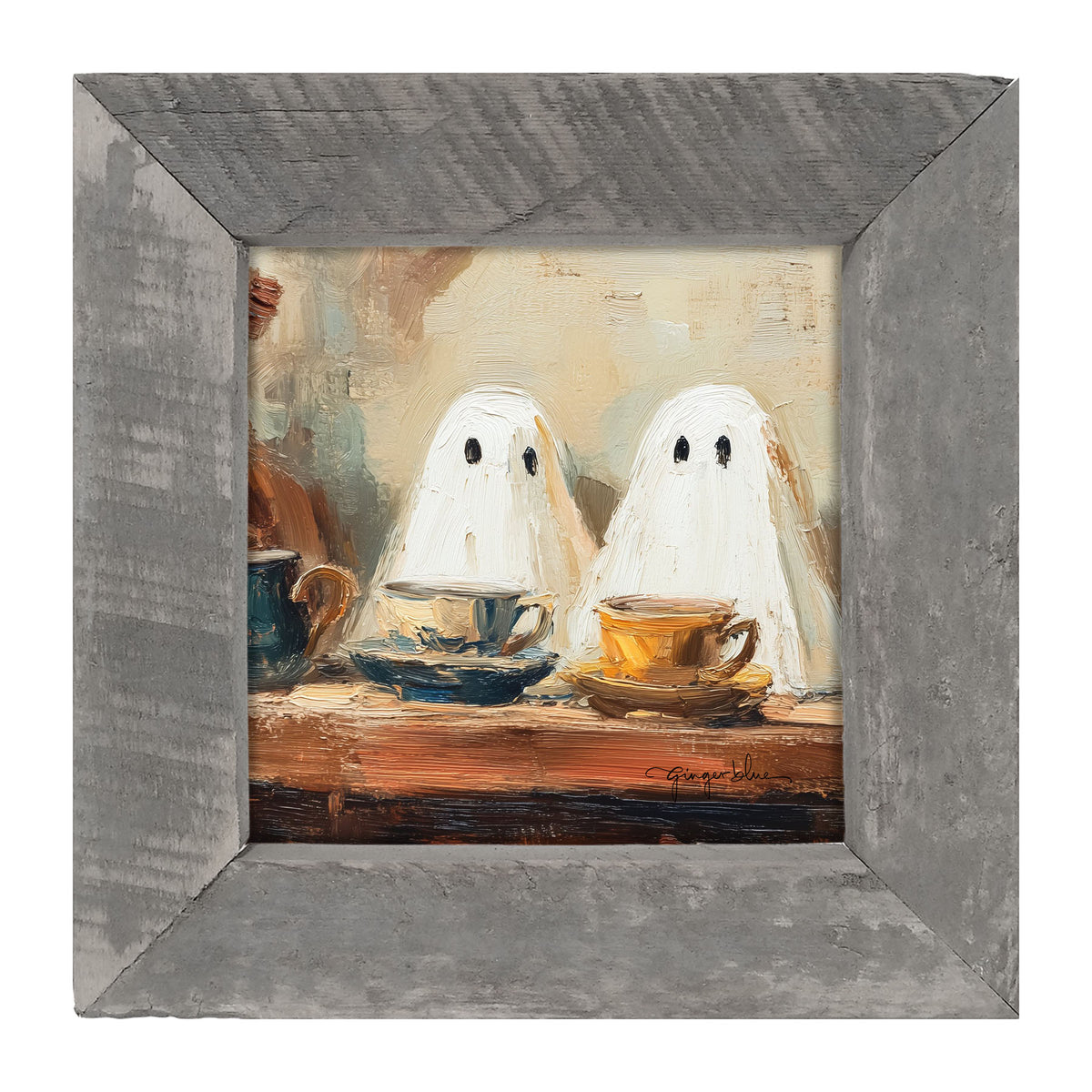 Ghosts Enjoying Tea - Framed Art