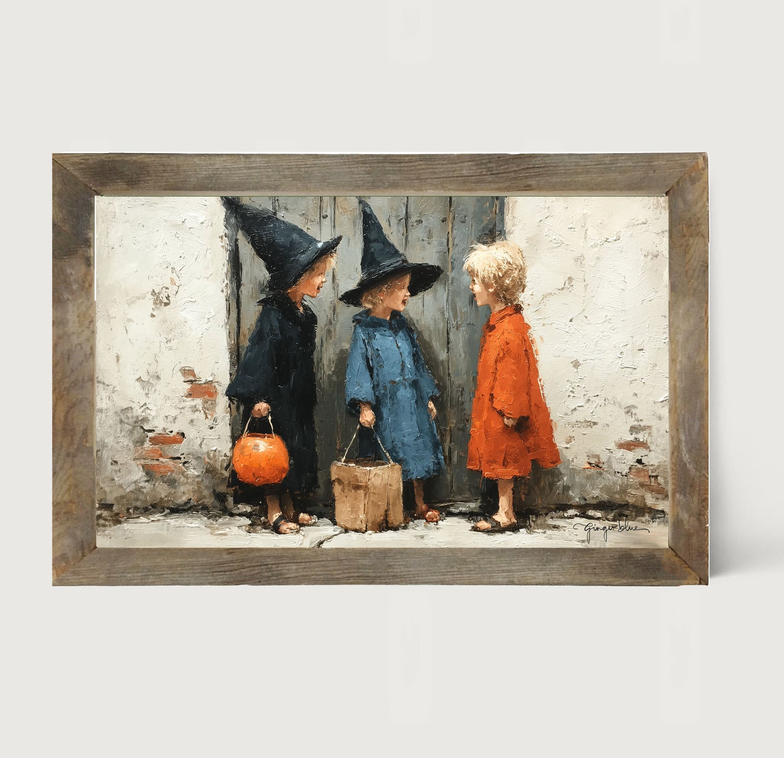 Children on Halloween Night