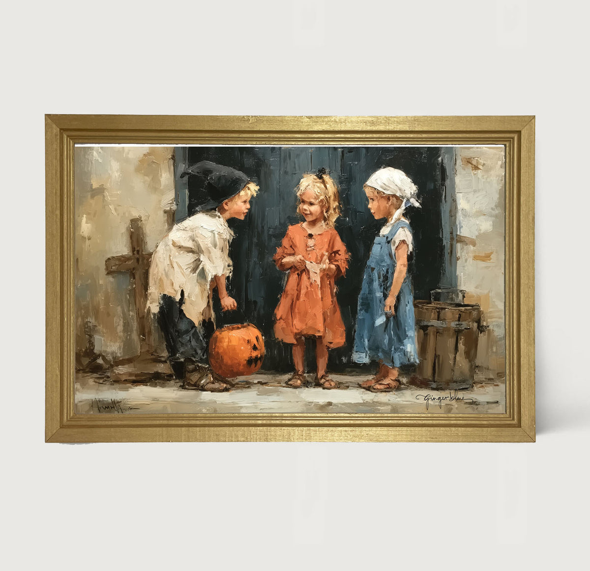 Children Ready for Halloween
