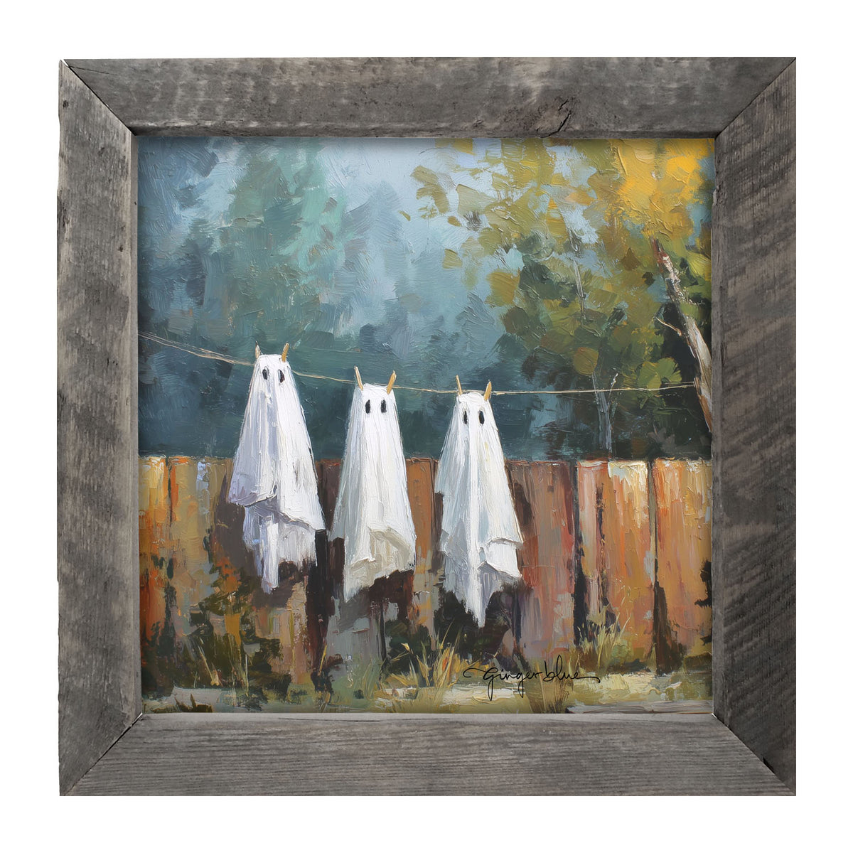 Ghost Costumes Drying - Framed Art