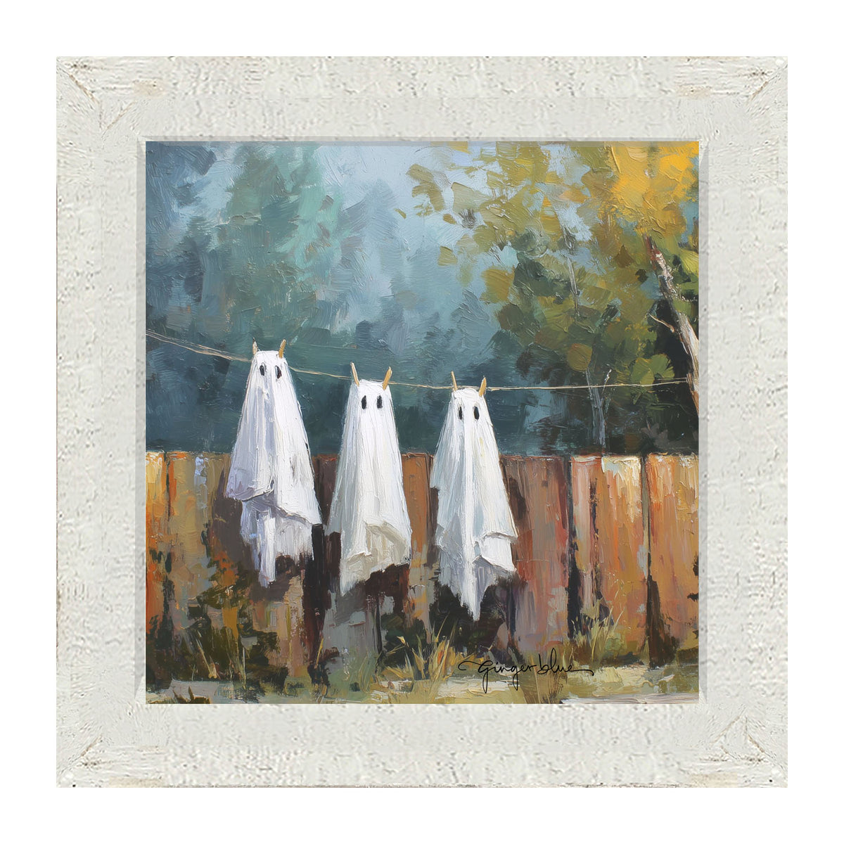 Ghost Costumes Drying - Framed Art