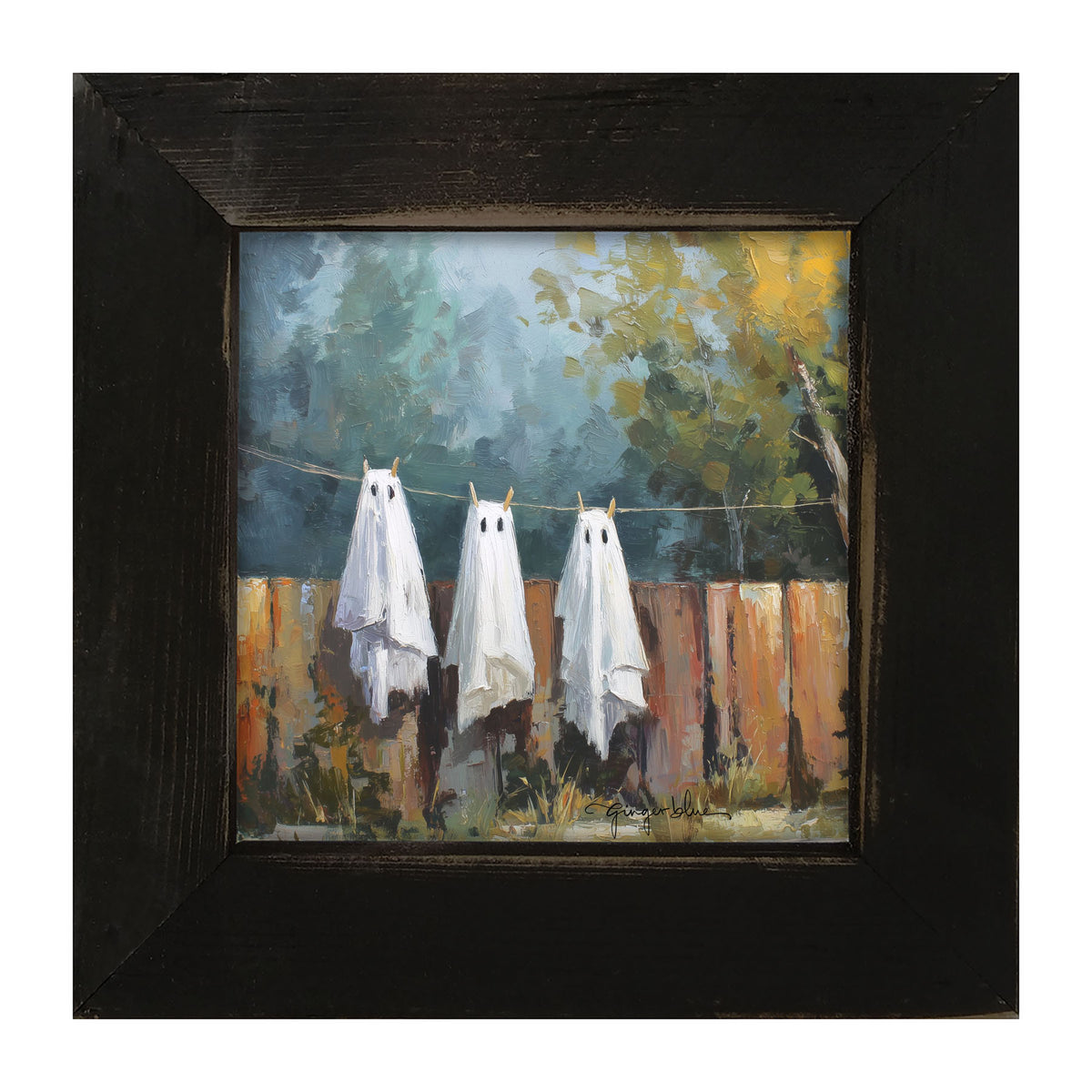 Ghost Costumes Drying - Framed Art