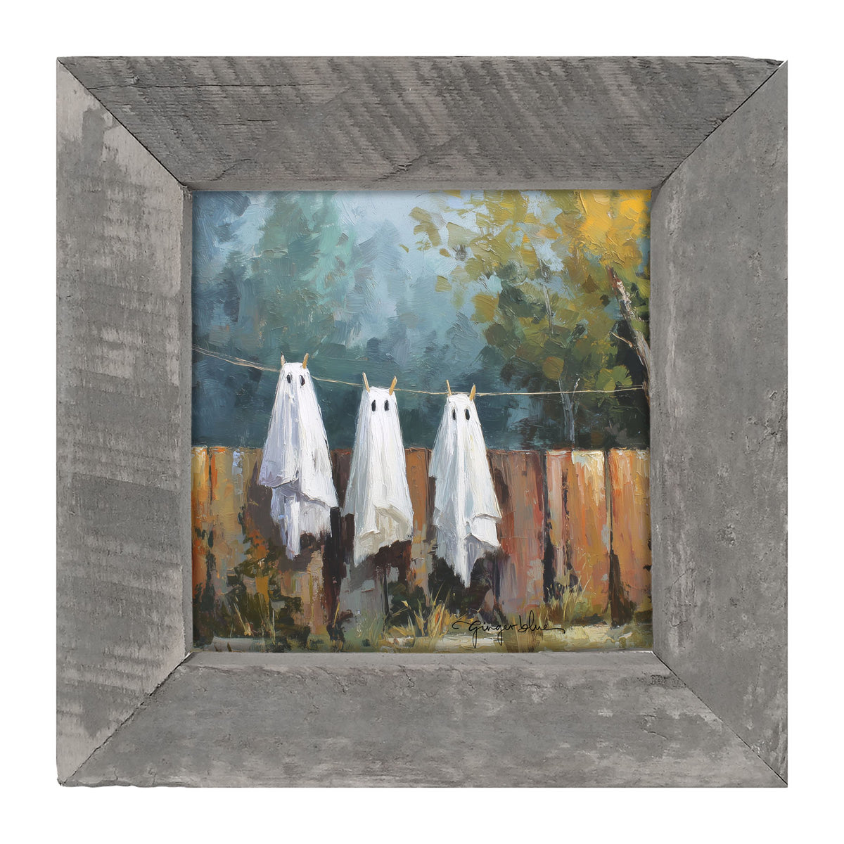 Ghost Costumes Drying - Framed Art