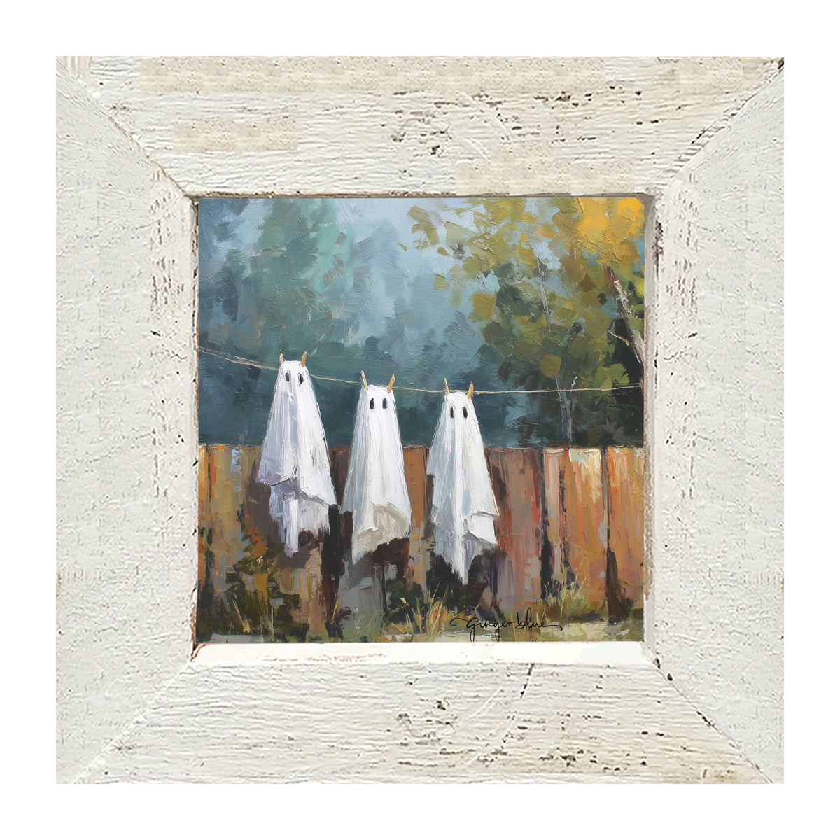 Ghost Costumes Drying - Framed Art