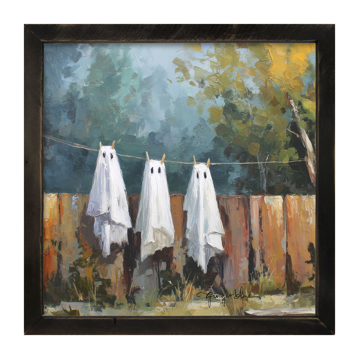 Ghost Costumes Drying - Framed Art