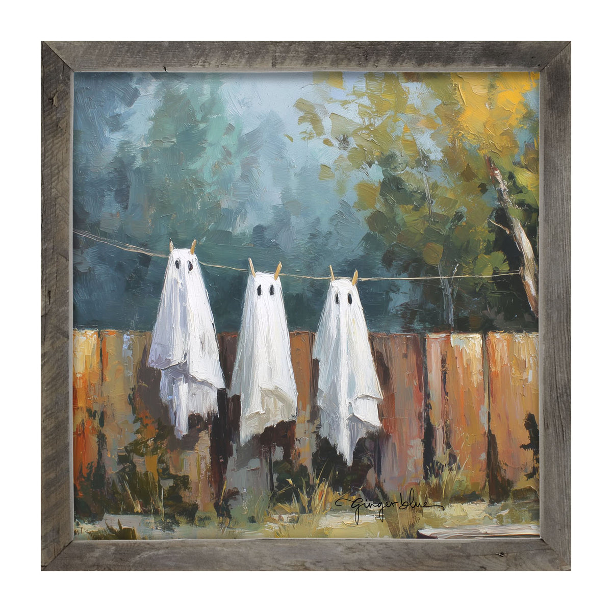 Ghost Costumes Drying - Framed Art