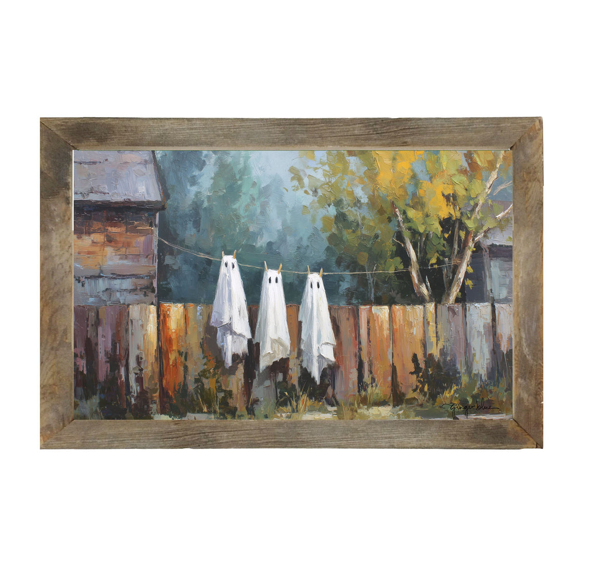 Ghost Costumes Drying - Framed Art