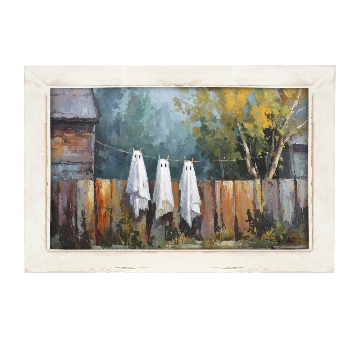 Ghost Costumes Drying - Framed Art