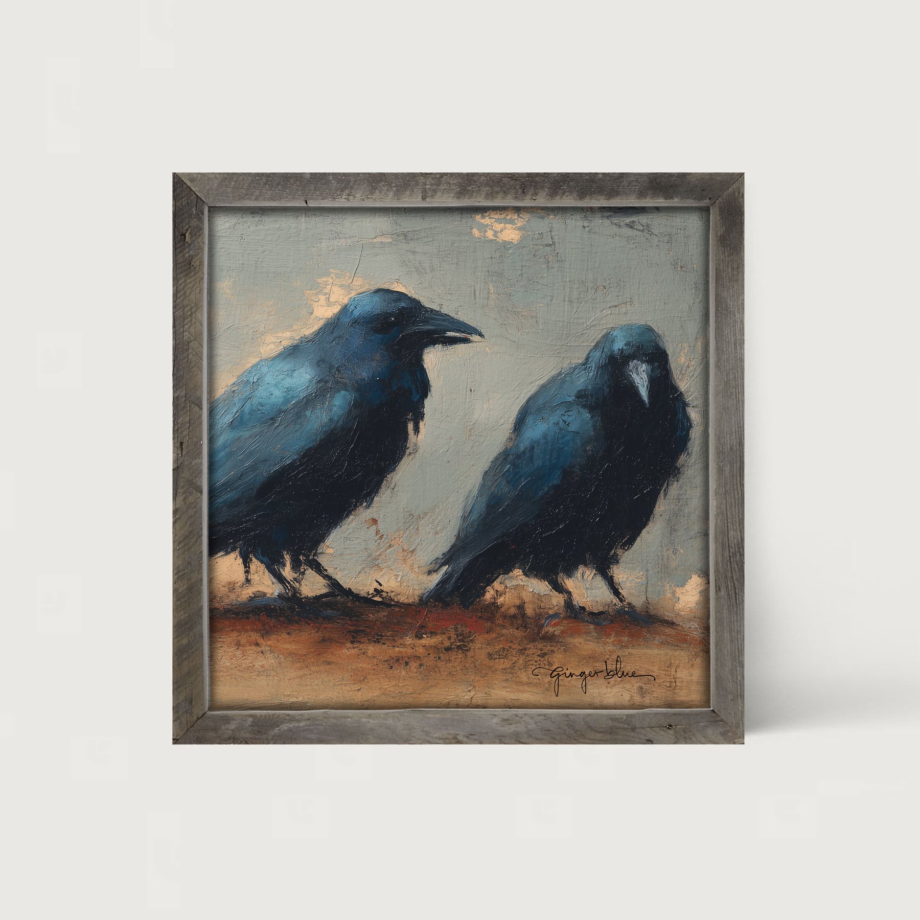 絵画 BLU-ZONE 2021/Crow Two Crows