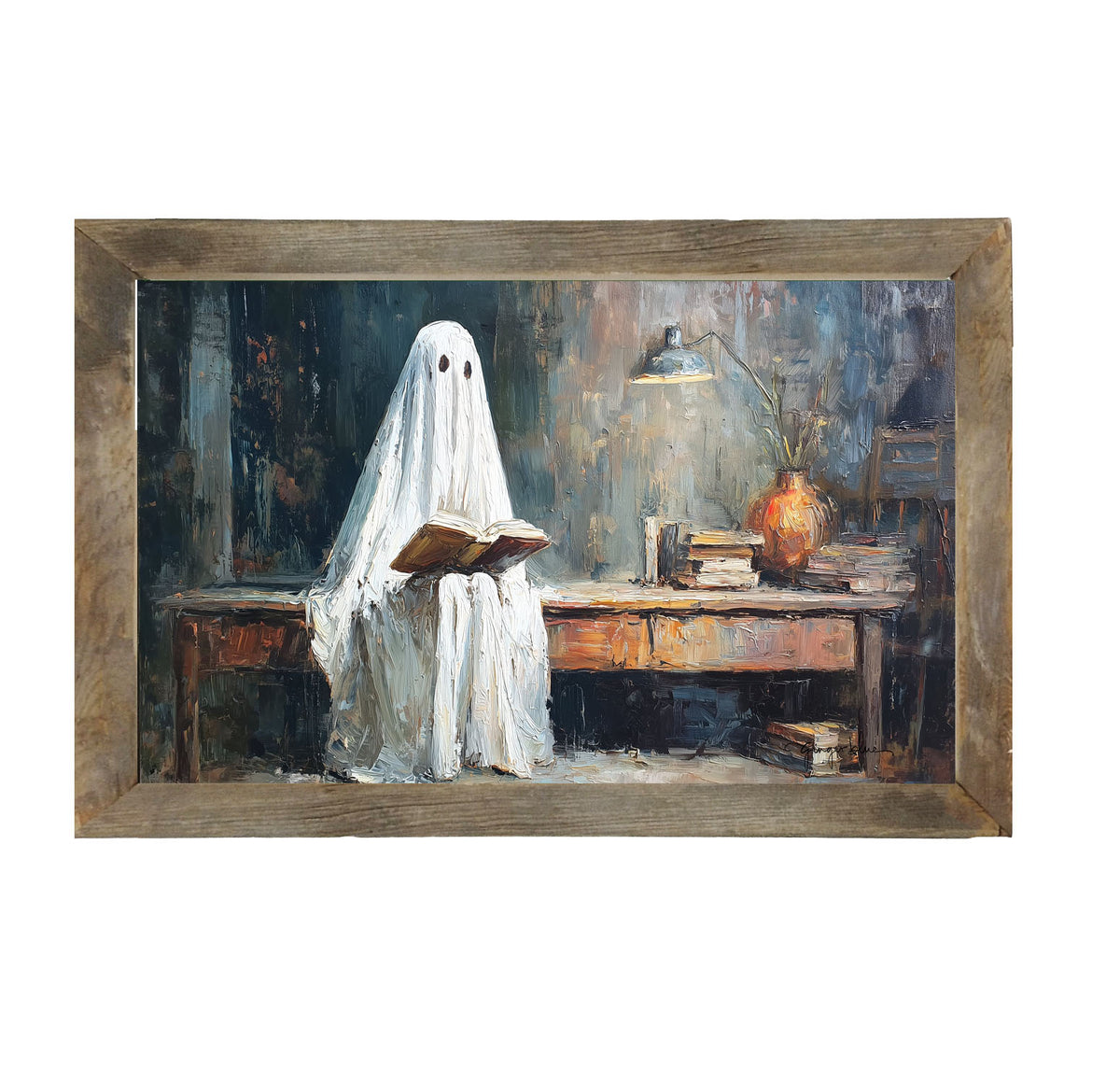 Reading Ghost - Framed Art