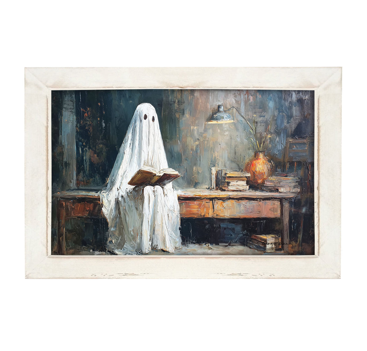 Reading Ghost - Framed Art