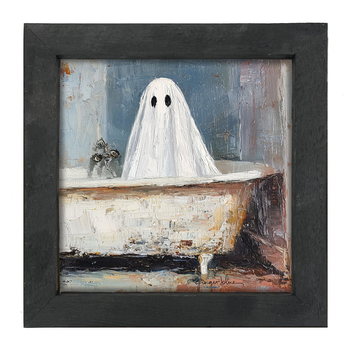Ghost taking a Bath - Framed Art