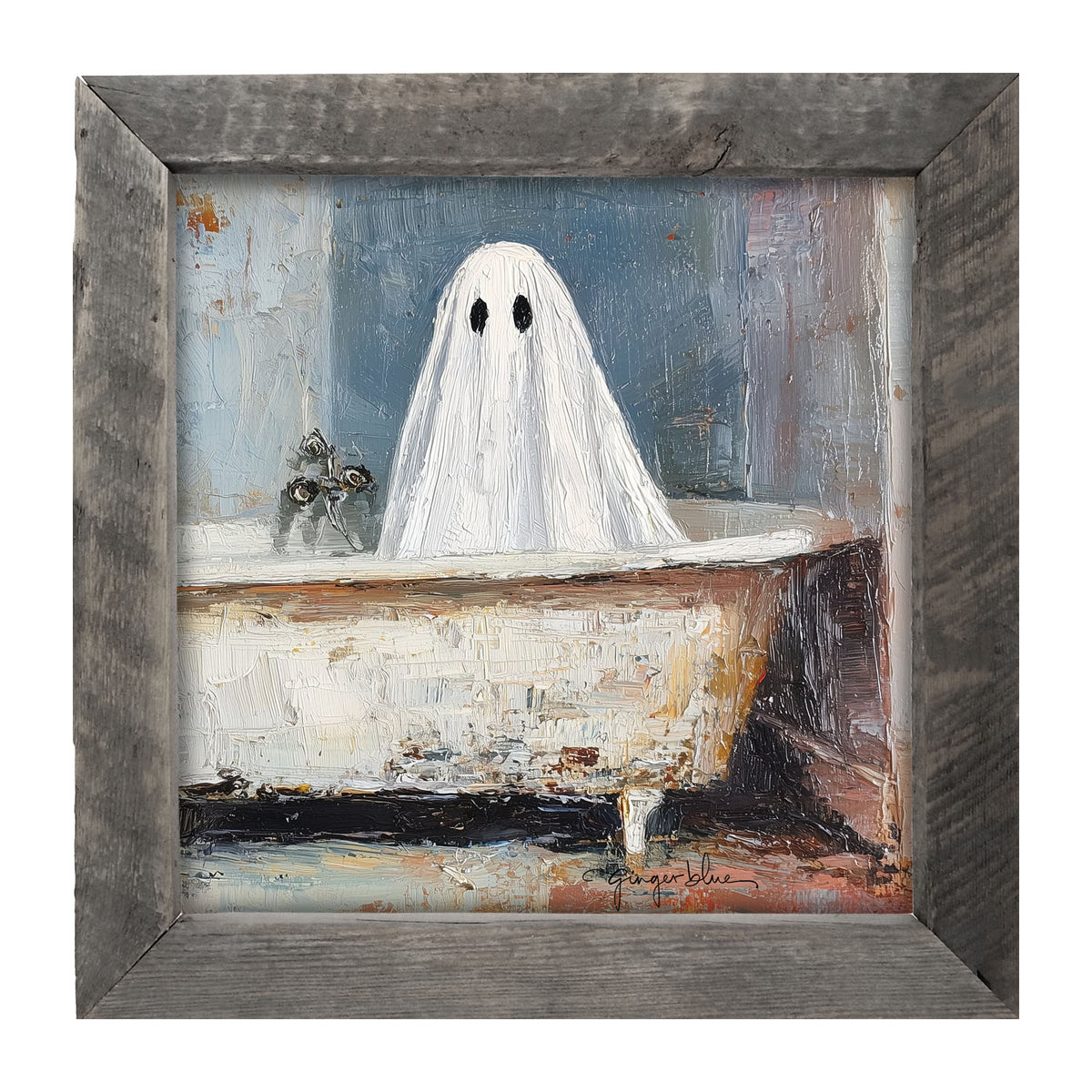 Ghost taking a Bath - Framed Art