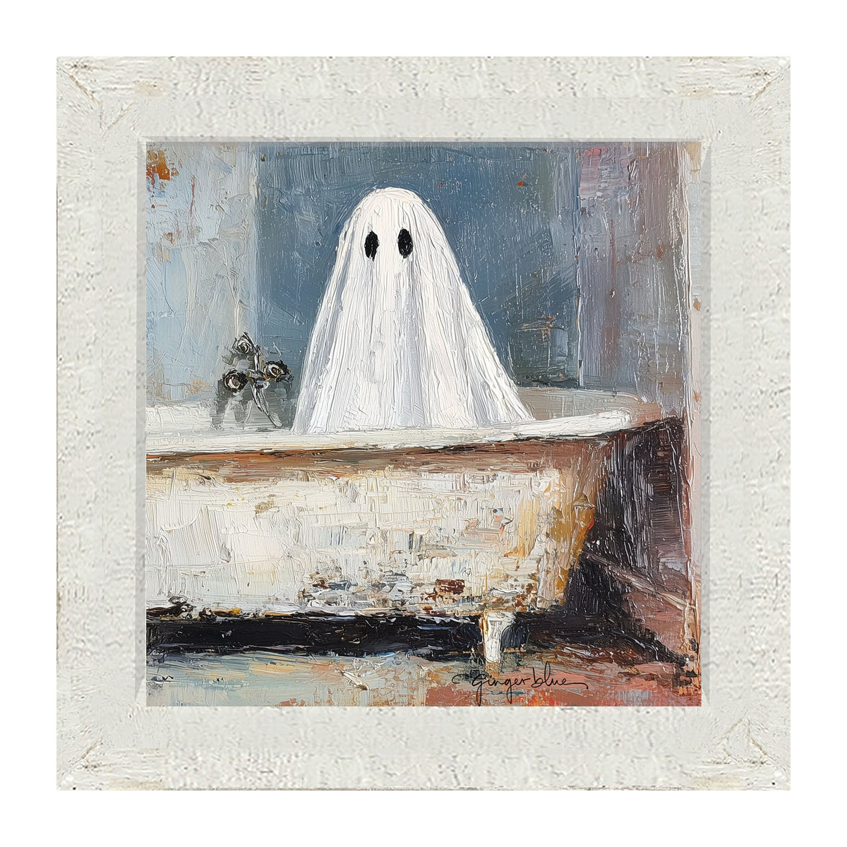 Ghost taking a Bath - Framed Art