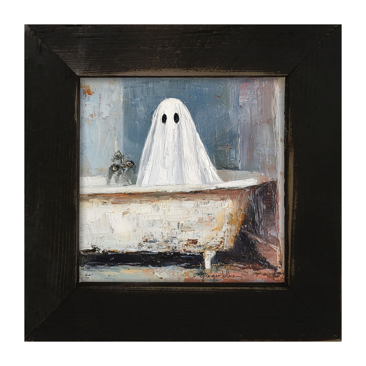Ghost taking a Bath - Framed Art