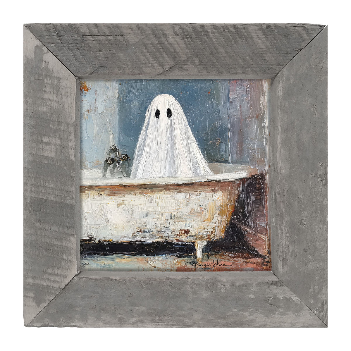 Ghost taking a Bath - Framed Art