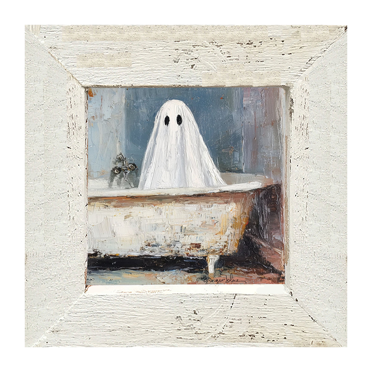 Ghost taking a Bath - Framed Art