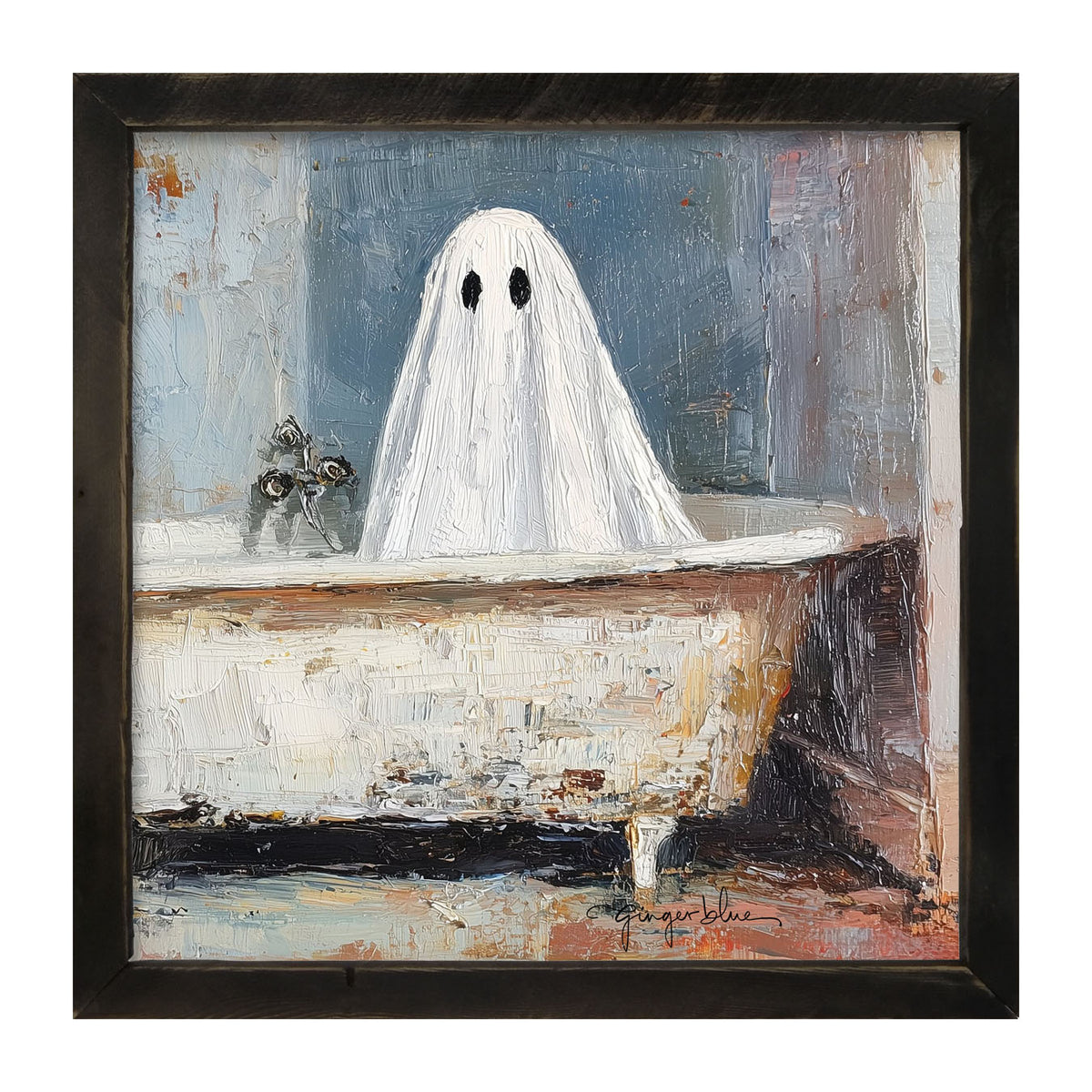 Ghost taking a Bath - Framed Art