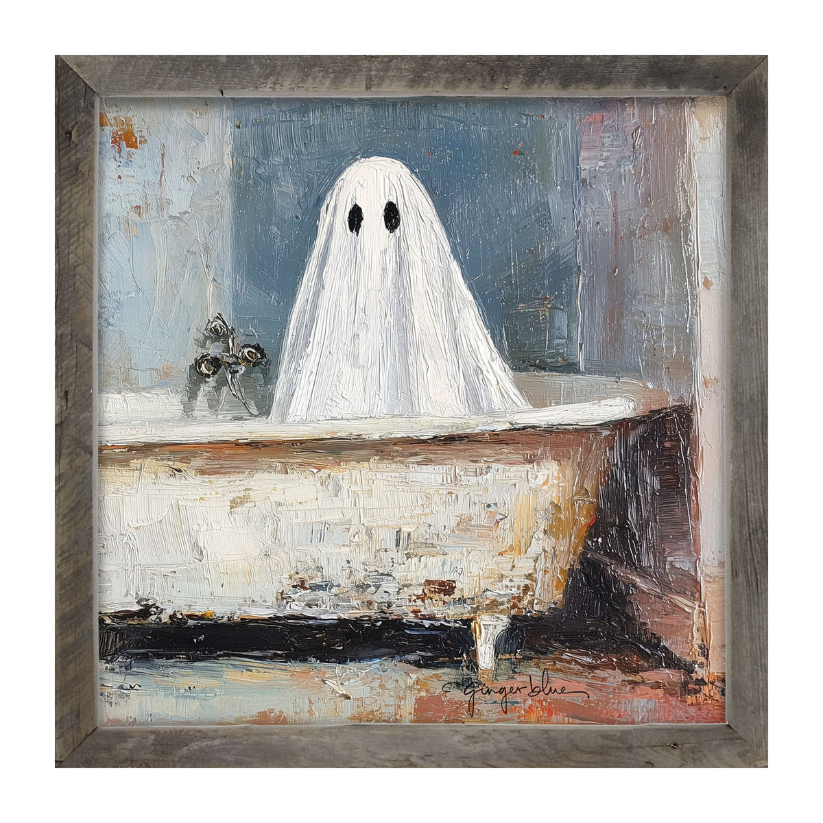 Ghost taking a Bath - Framed Art