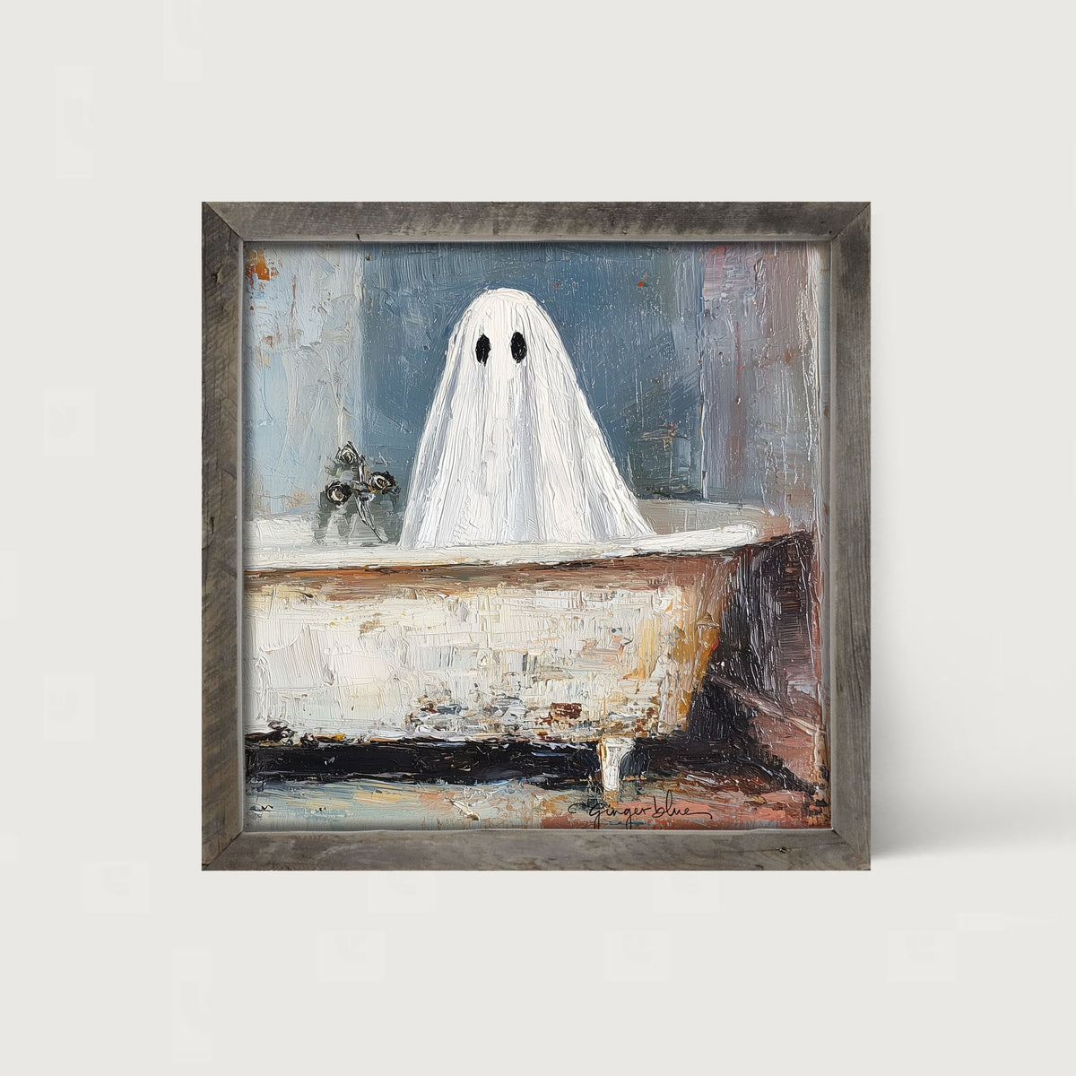 Ghost taking a Bath - Framed Art