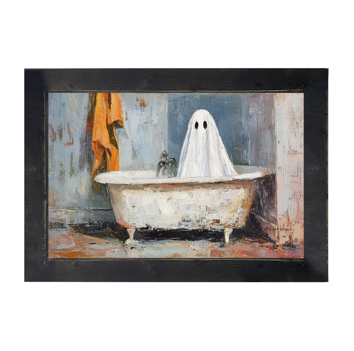 Ghost taking a Bath - Framed Art