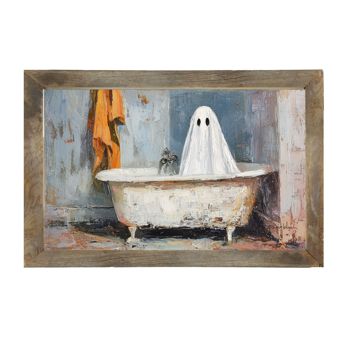 Ghost taking a Bath - Framed Art