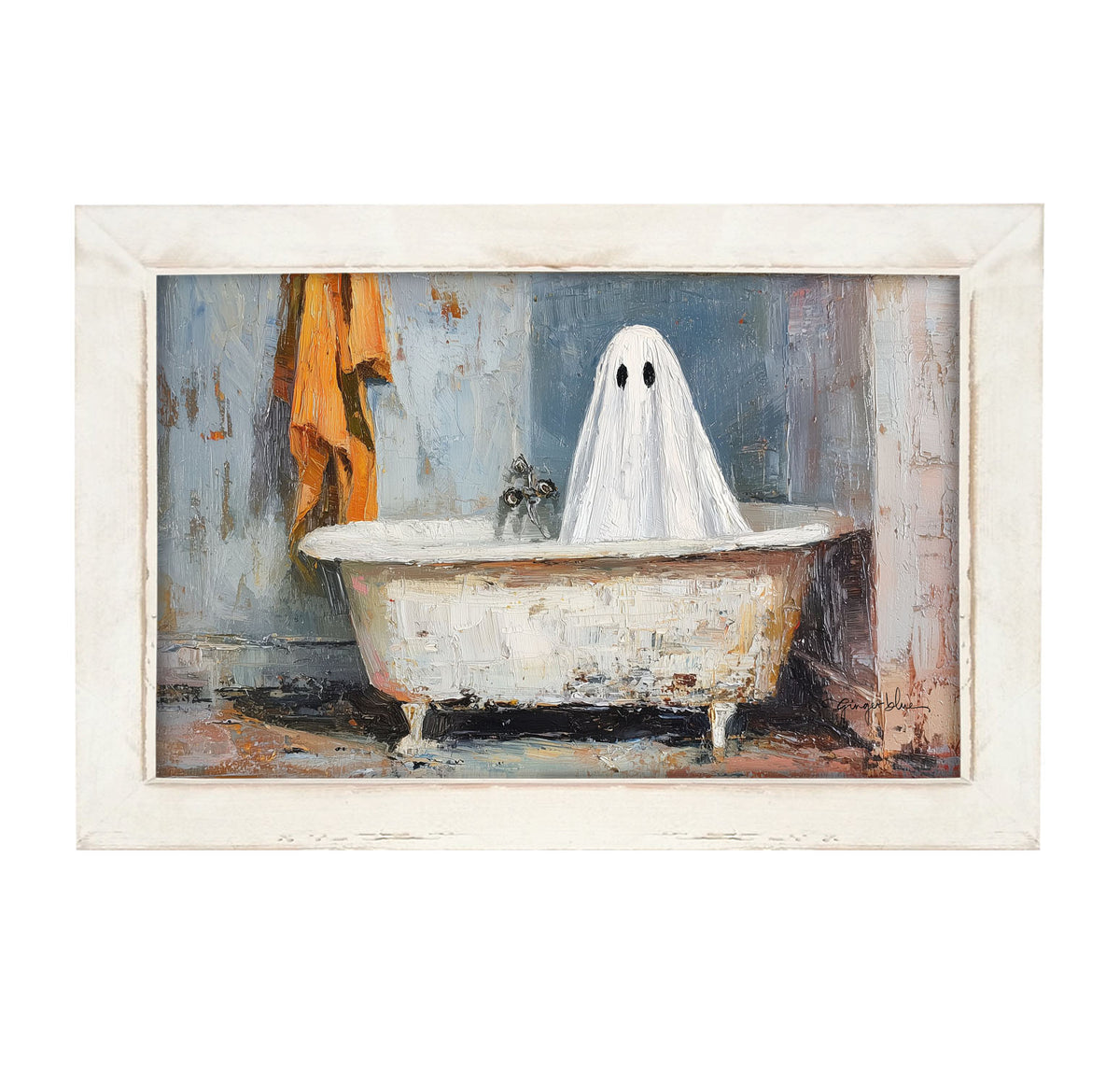 Ghost taking a Bath - Framed Art