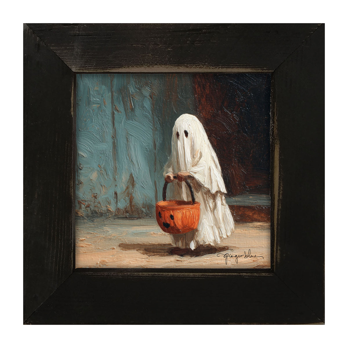 Ghostly Trick or Treater - Framed Art