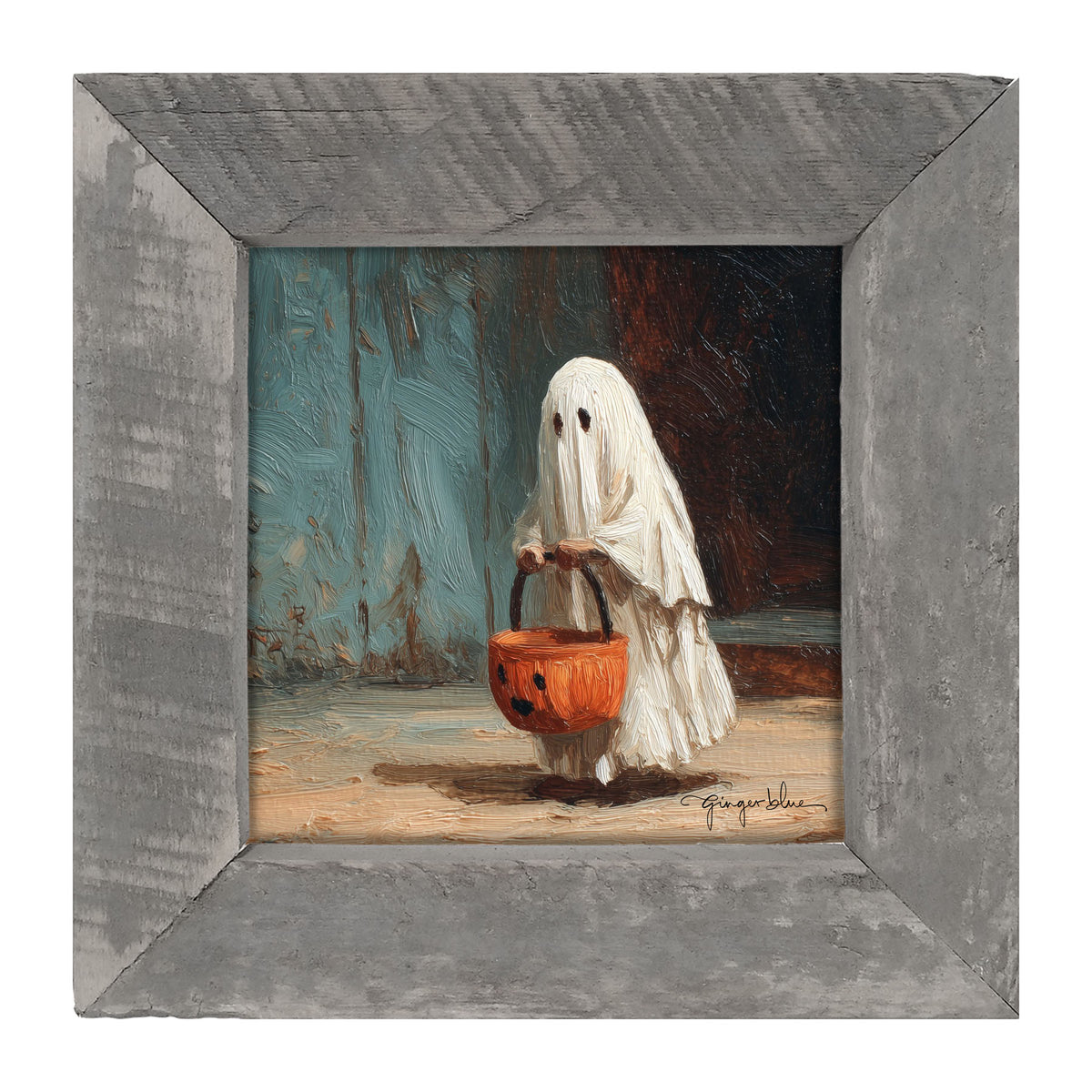 Ghostly Trick or Treater - Framed Art