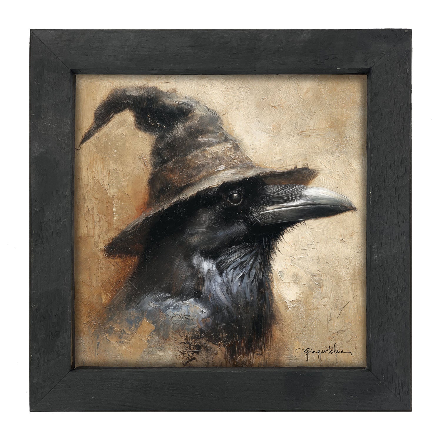 Witch Hat Crow - Framed Art