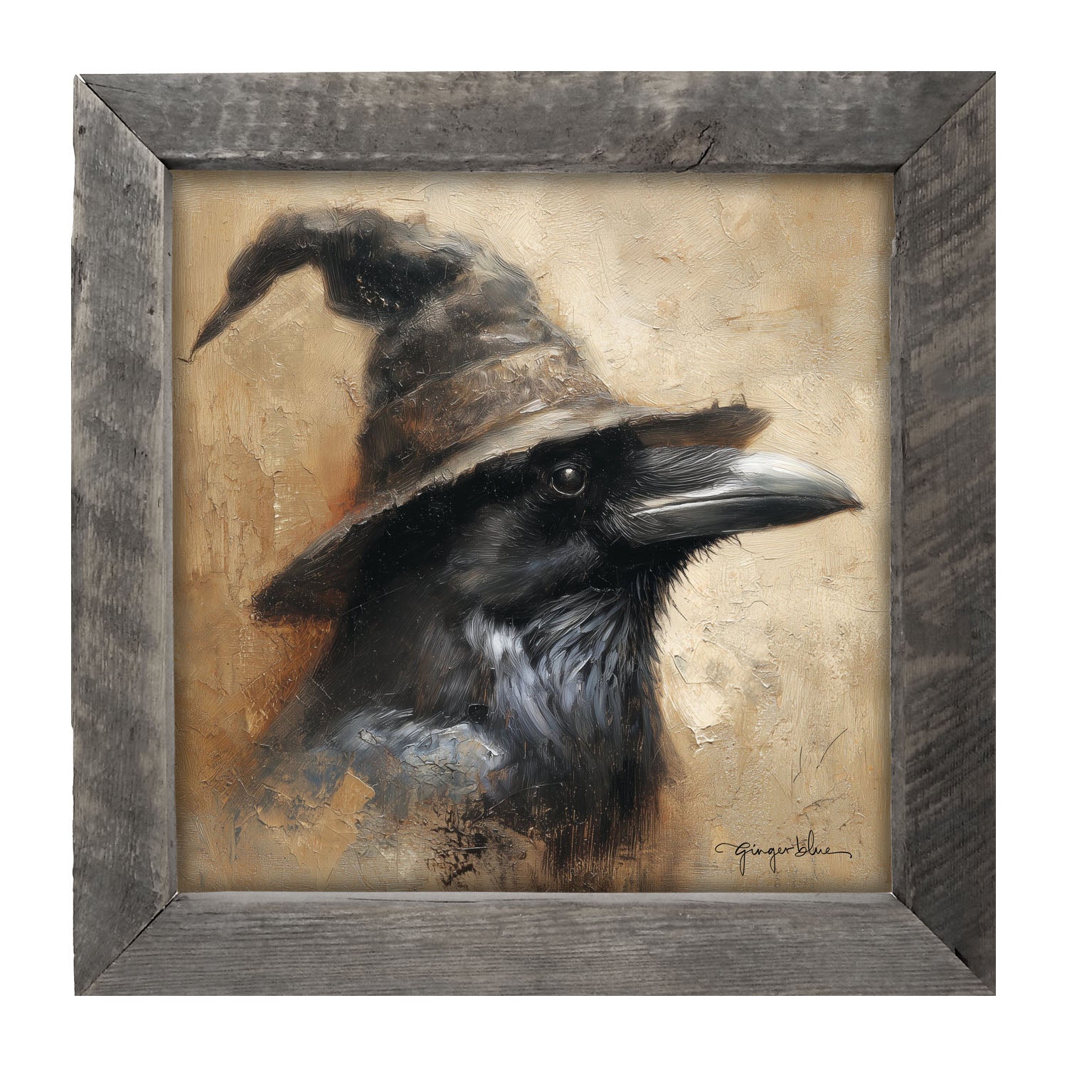Witch Hat Crow - Framed Art