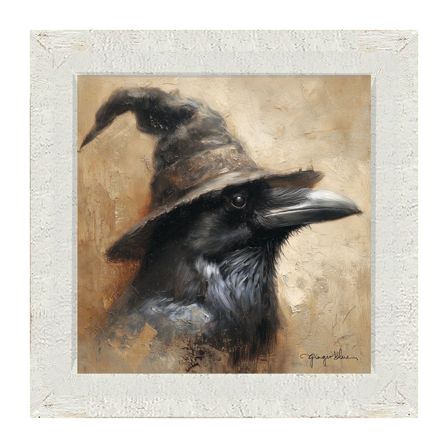 Witch Hat Crow - Framed Art