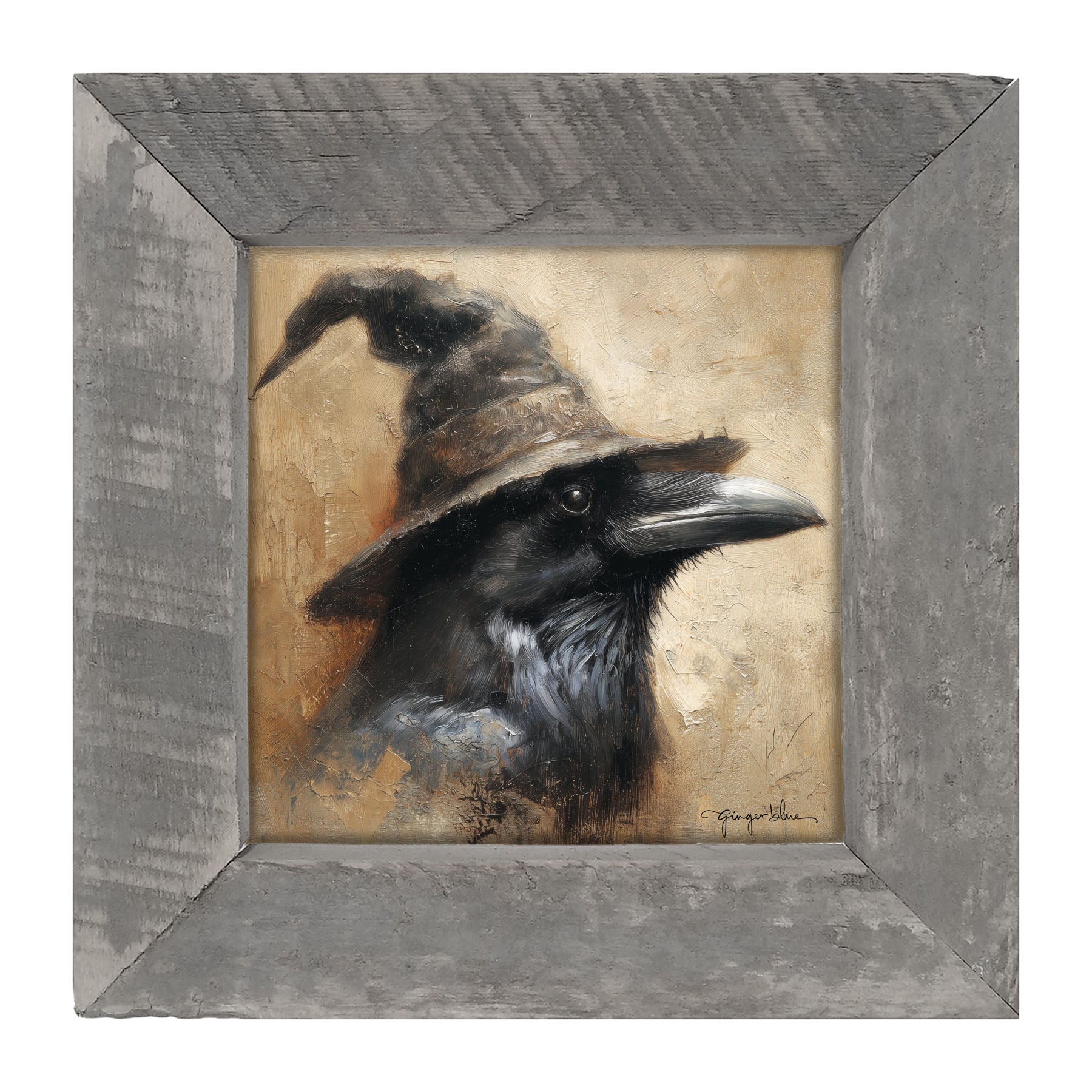 Witch Hat Crow - Framed Art