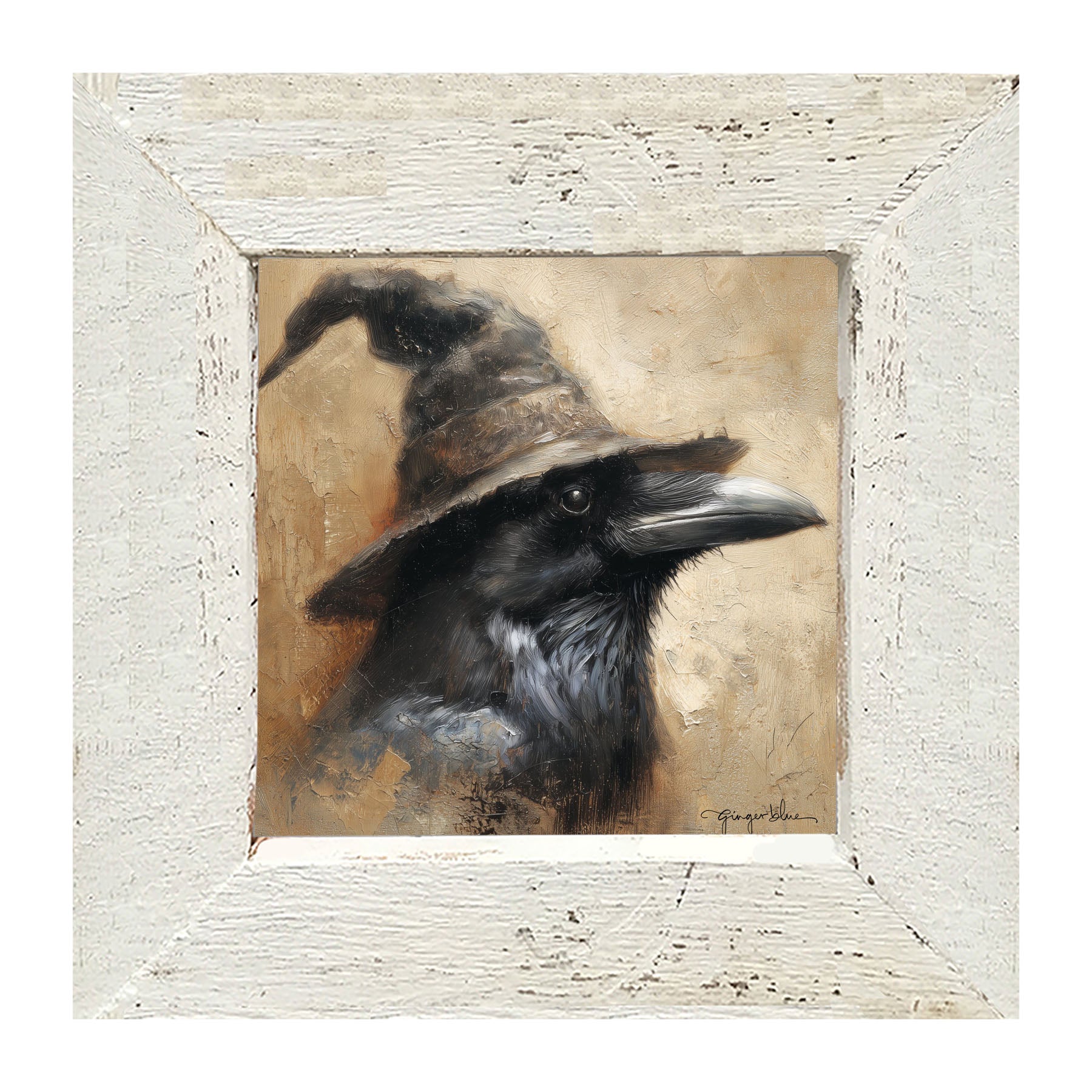 Witch Hat Crow - Framed Art