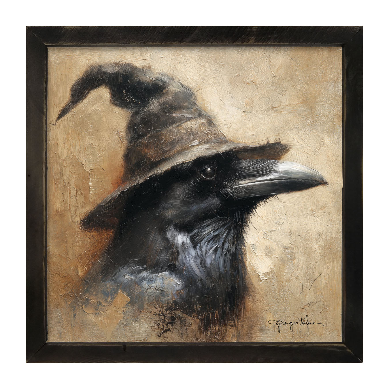 Witch Hat Crow - Framed Art
