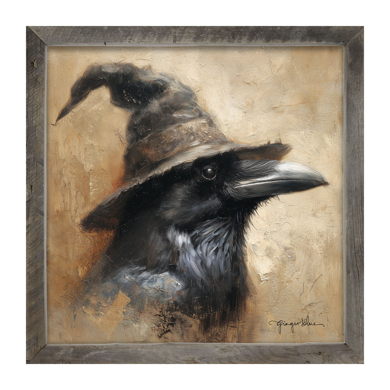 Witch Hat Crow - Framed Art