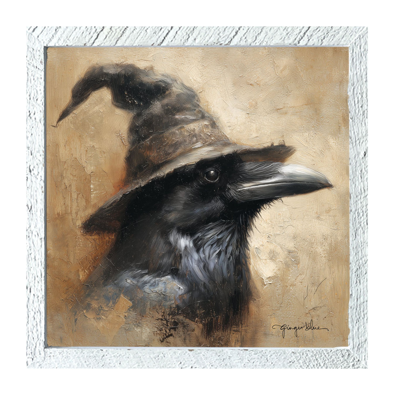 Witch Hat Crow - Framed Art
