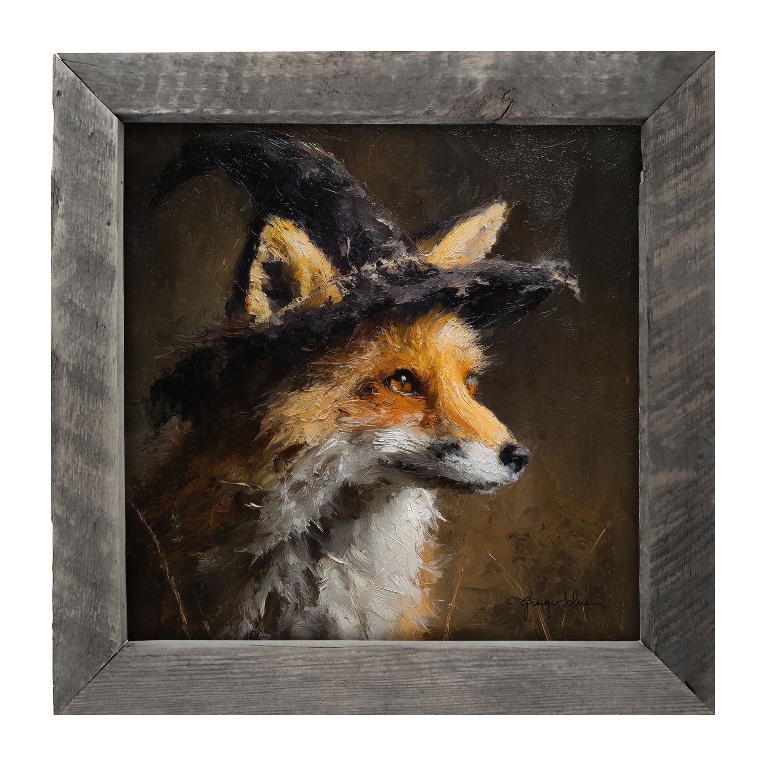 Witch Hat Fox - Framed Art