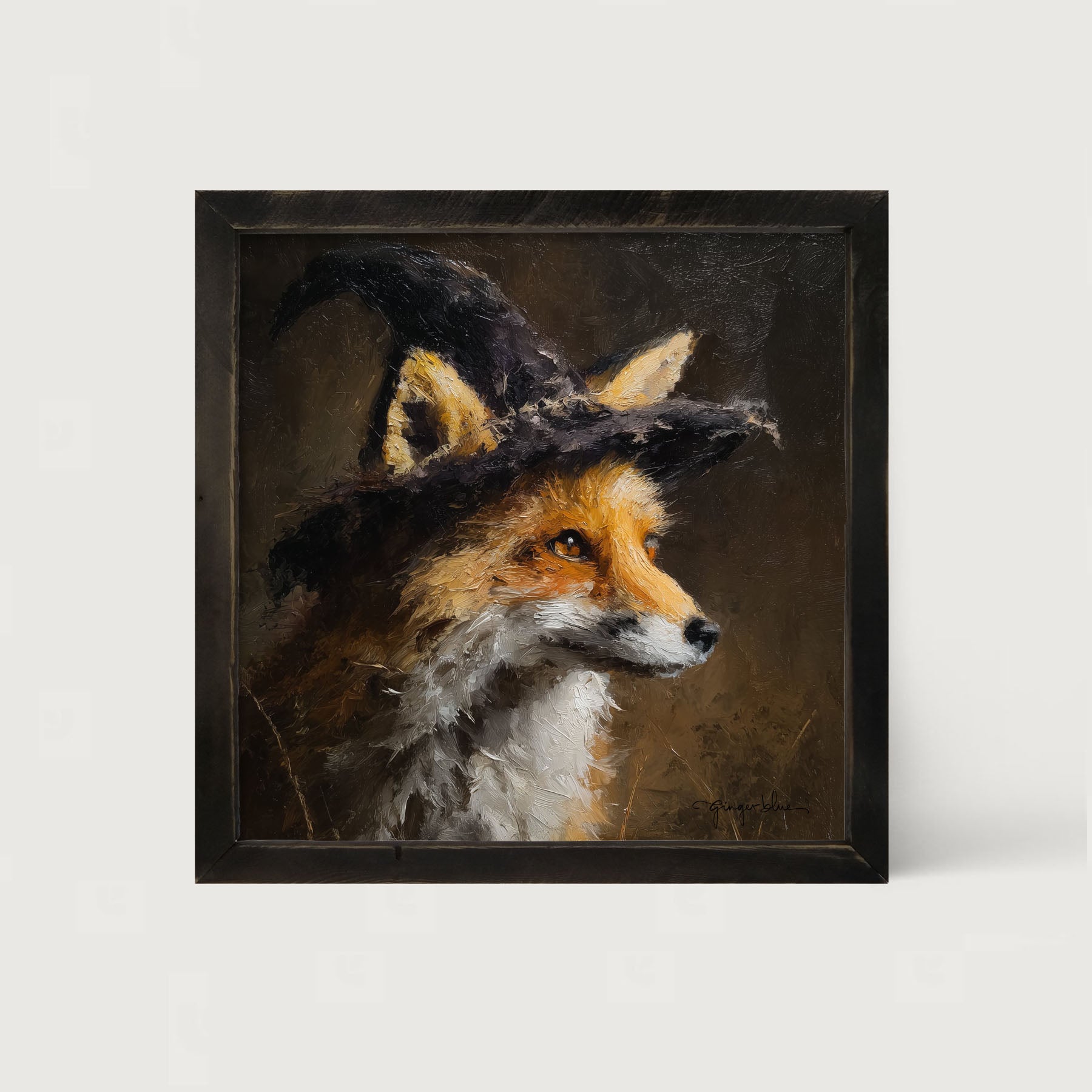 Witch Hat Fox - Framed Art