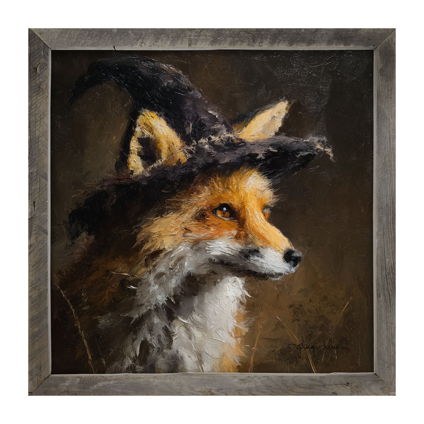 Witch Hat Fox - Framed Art