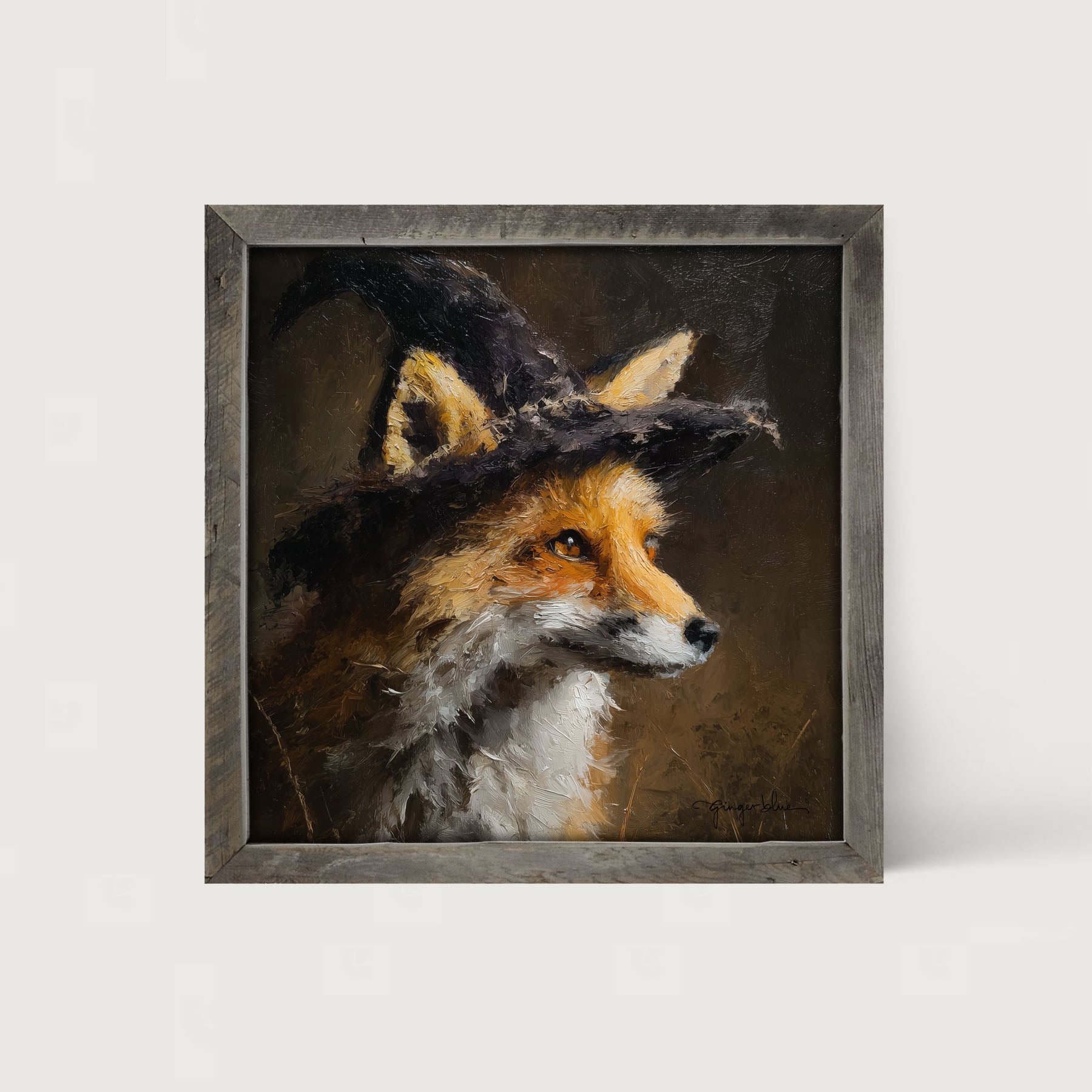 Witch Hat Fox - Framed Art